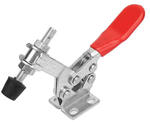 Respicefinem 500 Lbs Holding Capacity Toggle Clamp 225D Quick Release Horizontal Clamp with Slip Rubber Tip for Woodworking Welding Drill Press and Crosscut Sleds