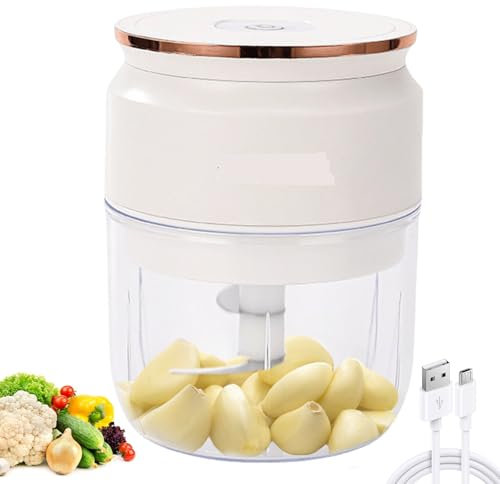 Hachoir à oignons, 300 ml, électrique, multifonction, rechargeable, avec câble de charge, mixeur universel pour oignons, viande, ail, légumes, fruits