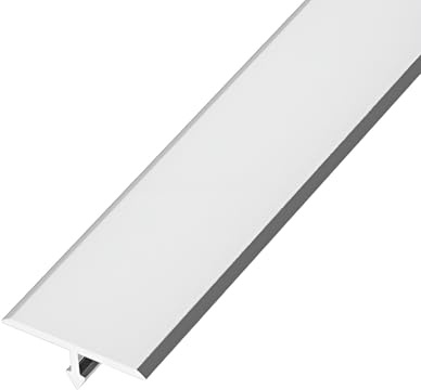 Profil De Transition Profilé En T, Bande De Seuil En Aluminium, Transition Facile Fixation, Bande De Jonction Pour Moquette Et Revêtement De Sol, 90cm Long(Silver,3.3cm/1.29in)