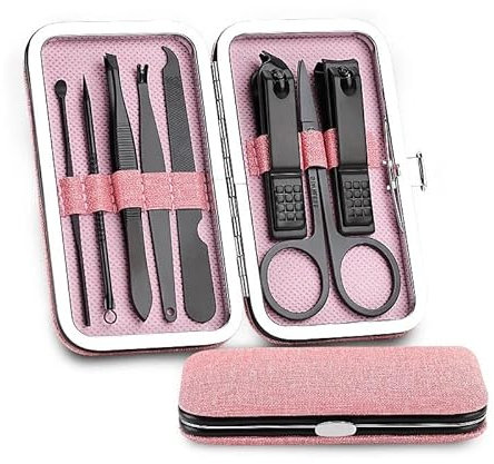Nagelknipser-Set Nagelscheren-Set aus Edelstahl for den Haushalt, for Männer und Frauen, spezielle Nagelknipser, Maniküre- und Schönheitswerkzeuge, 8-teilig, tragbar, for den Haushalt Maniküre-Pedikür