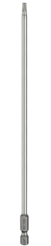 sourcing map Destornillador de cabeza Torx T20 de 1/4 pulgadas, vástago hexagonal de 200 mm de largo, magnética, sin agujero, a prueba de manipulaciones, 6 puntos, destornillador de estrella S2