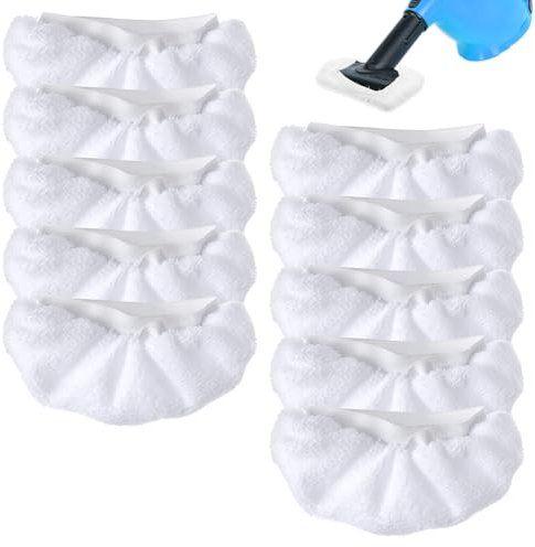 GEEHUA 10 almohadillas universales para mopa de vapor, accesorios lavables para limpiar a vapor, accesorios de cubierta de limpieza reutilizables, paños de microfibra para la mayoría de los