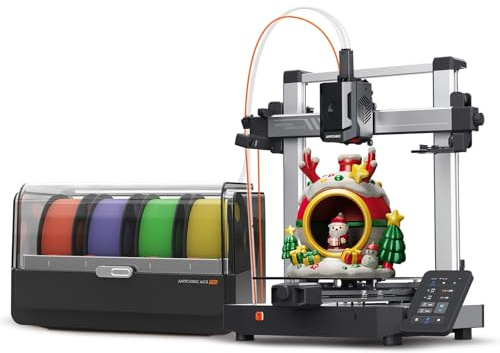 Anycubic Kobra 3 V2 Combo 3D Printer, Smart Multicolor Printing Up to 600mm/s Print Speed, Active Filament Drying Enhanced Auto-Leveling for Higher Success Rates, 10.0'' x 10.0'' x 10.2''