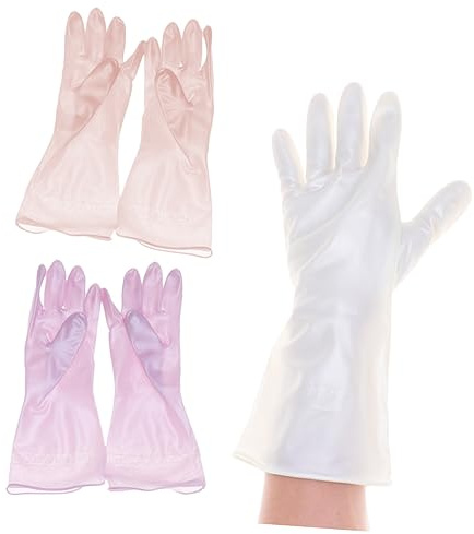 PACKOVE 3pair Kitchen Gloves for Dishwashing Washing Cleaning Material Fragrance Gloves and Housework