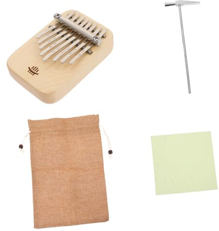 OFFIGAM Kalimba Daumenklavier Holzfarbe Tragbar Einfaches Musikinstrument Für Anfänger Studenten Und Profis Mit Klarer Klangqualität