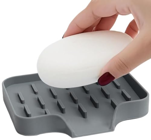 Jabonera Pequeña Jabonera escurridora de Silicona Flexible Antideslizante y