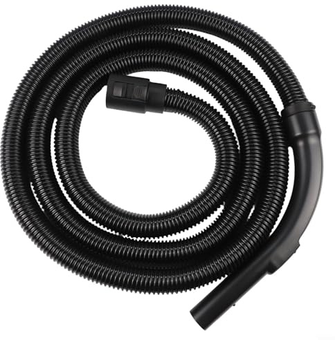 Homeponnew 2.5m/3.5m Replacement Hose for Karcher NT20 NT30 WD1 WD2 WD3 WD4 WD5 WD6 Vacuum Cleaner, Premium Anti-Kink Design with Dual Swivel Cuffs, Black Accessory(3.5 m)