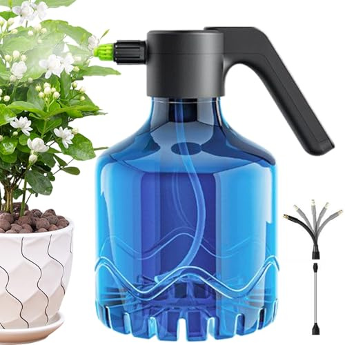 Elektrischer Gartensprüher 2L Tragbar mit USB-Aufladung Verstellbar Outdoor Rasen Gewächshaus Unkrautjäter Zimmerpflanzen Waschen Auto Fenster Garten Vieh Pflege