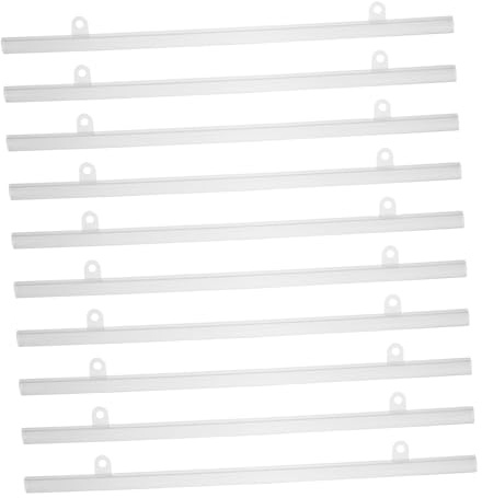 Zerodeko 10pcs PVC Poster Hanging Rail with Hooks Waterproof Poster Clamp Rail for Painting Frame Hanger Versatile Display for Home and Malls