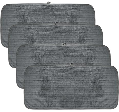 Rieoany 4 Pcs Microfibre Gym Towels, 35×75cm Quick Drying Sweat Towels for Men and Women, Skin-Friendly Fitness with Double-Sided Fleece, Absorbent Perfect for Gym, Sports