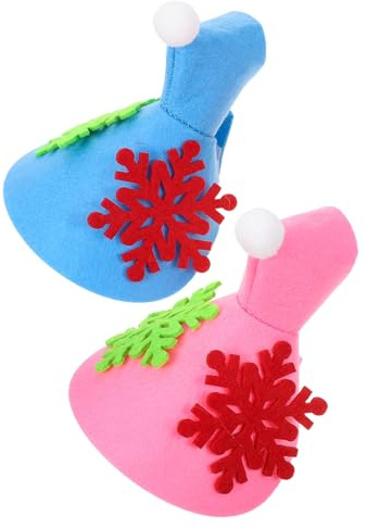 FIXOSHEE 2pcs Christmas Parrot Cape Snowflake Design Winter Bird Clothing Warm Felt Parrot Costume for Holiday Outfit