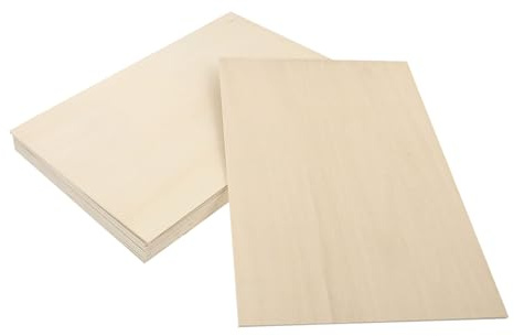 Operitacx 10 Pezzi Compensato di Tiglio 300x200x3mm Legno Grezzo per Pirografia e Pittura Tavole per Artigianato Creativo Fai da Te