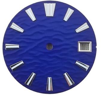 Genérico NH35 dial 28,5 patrón de Onda Superficie Verde Fecha Luminosa Esfera estéril Reloj Accesorios Repuesto NH35/4R/7S Movimiento