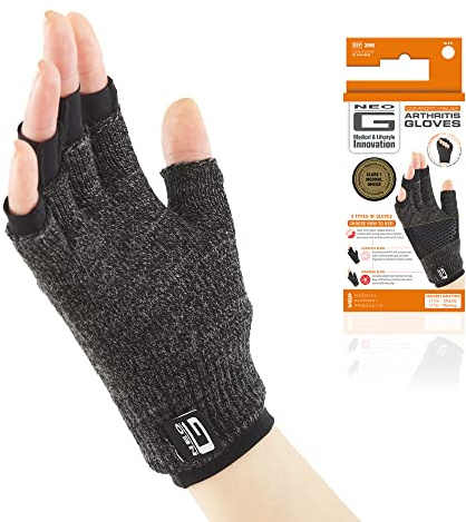 Neo-G Arthritis Gloves - Compression Gloves for Arthritis for women and men, RSI, Joint pain - Dual Layer System for Optimum Mobility, Flexibility, Warmth and Comfort – XS - Class 1 Medical Device