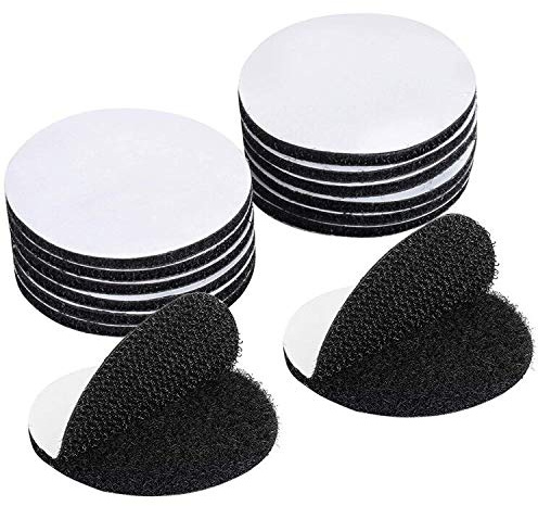 Dokpav 15 Pcs Almohadillas Adhesivas de Doble Cara, Cinta Doble Cara Extrafuerte, No Más Clavos (Redondo, Negro, 6 x 6 cm)