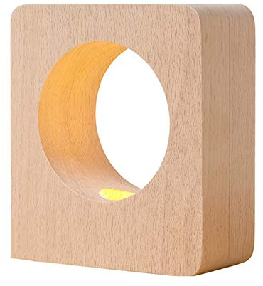 Creative Tree Hole Table Lamp, Led Natural Beech Table Lamp, European-Style USB Table Lamp, USB Plug-in Power Supply, Smart Home Bedside Lamp,B