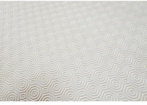 Soleil d'ocre, sous Nappe uni Rectangle, PVC, Blanc, 140x200 cm