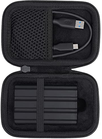 co2CREA Duro Viajar Caja Estuche Funda para Samsung T7 Shield / T9 SSD | Funda de Almacenamiento, Carcasa EVA Antichoque con Correa de Muñeca para Viajes al Aire Libre
