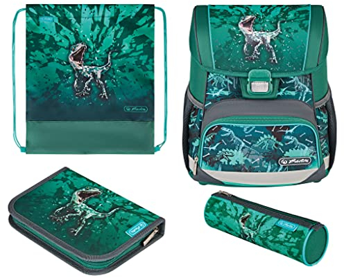Herlitz Schulranzen Loop Plus Green Rex, 1 Stück