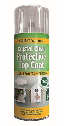 AlezyB - 6 x 400ml Clear UV Proof Aerosol Spray Protective Top Coat Crysal Gloss Preserves Seals