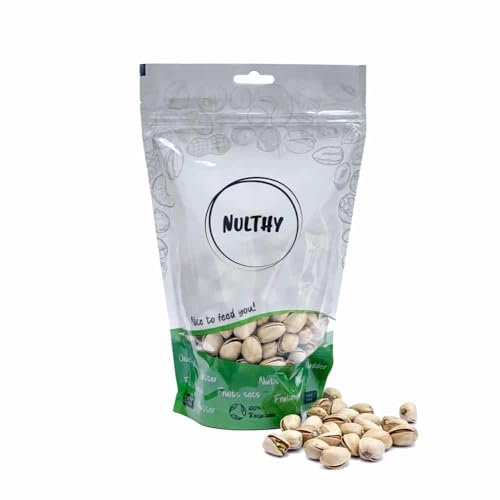 NULTHY - 500gr Pistacho en Cáscara Natural - Sin Sal - Frutos Secos Naturales - Origen España - Cultivo Convencional - Sin Gluten - Vegano