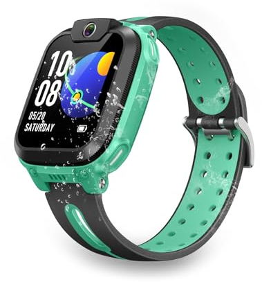 imoo Z1 Reloj Inteligente Niños, Reloj Inteligente para Niñas con Teléfono, Smartwatch Niños con Vídeo de Larga duración y Llamada Telefónica, IPX8 Resistente al Agua (Z1, Green)