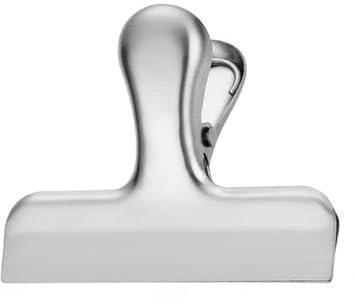 Wambere 8 Stück 7.3 x 6.8 cm Bulldogge Clip,Verschlussklammern aus rostfreiem Edelstahl,Metall Clips,Tüten Verschlussclips,Clips für Tüten,für Lebensmittelbeutel,Tags Taschen,Zeichnungen,Fotos,Silber