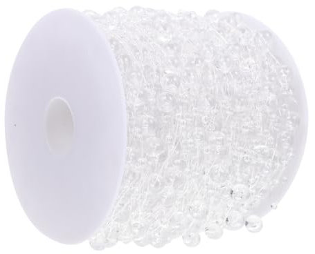 KONTONTY 1 Rolle Kunstperlenschnur Für Kopfschmuck Weihnachtsbastelkette Diy-perlenkette