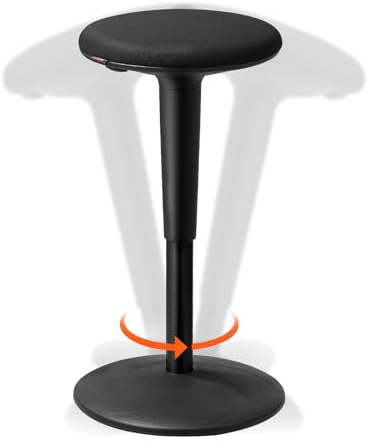 VEVOR Tabouret Oscillant Hauteur Réglable 55-72 cm, Tabouret Dynamique avec Siège Flexible, en Fer, Angle d'Inclinaison de 8°, Amélioration de la Concentration et de la Posture, pour École Bureau