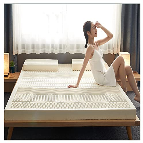 Natur-Latex Matratze Gleichmäßige Wärmeableitung,Comfort Foam Mattress 7-Zone Assembly, Mattress Made of Comfort Foam - Washable Cover,3in,79inX71in