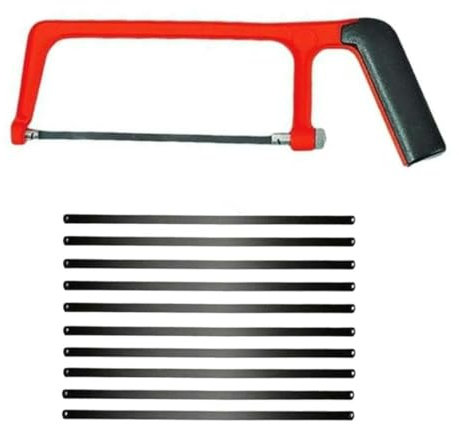 Monture de Scie à Métaux,Scie à Main avec avec 10 Lames Scie à Métaux Portable