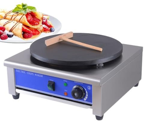 QUSYZD Máquina eléctrica para Hacer panqueques | Máquina para Hornear bandejas | Sartén eléctrica de 3000 W | Hornillo para panqueques de Cereales, Placa Plana, Huevos y panqueques | Acero in,