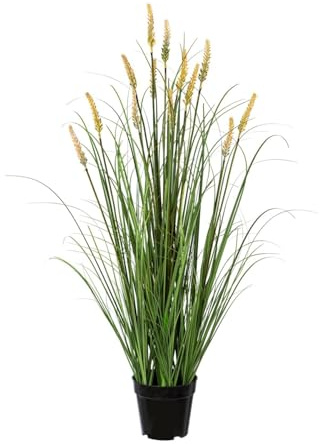 CREATIV green künstliches Ziergras 95cm im Topf I naturgetreues künstliches Pennisetum-Gras I hochwertige & dekorative Dekopflanze für Innen I Kunstpflanze im Topf