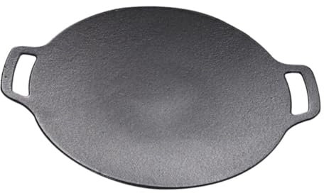 SEWOART Sartén Para Asar Parrilla De Hierro Fundido, Multiusos y Antiadherente, Adecuado Para Cocina De Discos Discada y Barbacoa Al Aire Libre, Apto Para Gas y Campamentos