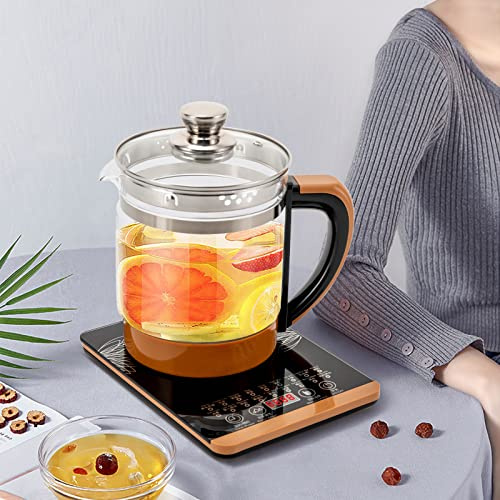 MJMLUCK 1.8L Electric Kettle, 304 Stainless Steel Maker with 18 Smart Menu, Adjustable Temperature Control Pot with Egg Steamer, BPA-FREE & Boil-Dry Protection, Ideal for Brewing Tea