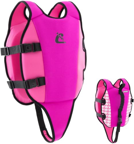 CRESSI Little Turtle Swim Vest Lillac/Pink S: 2/3 Years-Giubbotto da Nuoto in Neoprene per Bambini, dotato di Doppia Impugnatura-Aiuto al Galleggiamento e Equilibrio, Lilla/Rosa, S: 2/3 Anni
