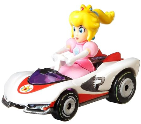 Hot Wheels KART P-WING PEACH Mario Kart GJH58 - Die Cast Modellino auto - Scala 1:64 - lunghezza 5cm