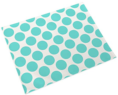 Manteles Individuales Círculo Blanco Azul Mantel Individual Algodón y Lino Lavable Salvamanteles Individuales Resistente al Calor Bajoplatos Individuales Mesa Tapetes para Mesa 30x45cm 2 Pcs