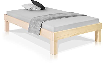 moebel-eins Pumba Massivholzbett ohne Kopfteil, Material Massivholz, Fichte