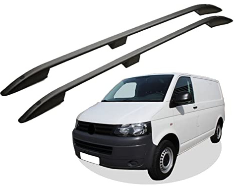 Dachreling passend für VW T5 L1 kurz (SWB) Baujahr ab 2003 (Schwarz) mit ABE