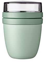 Mepal Müslibecher to go, praktischer Joghurtbecher to go - Unterteilung für Joghurt & Müsli - Geeignet für Gefrierschrank, Mikrowelle & Spülmaschine - 500 ml + 200 ml - Nordic Sage
