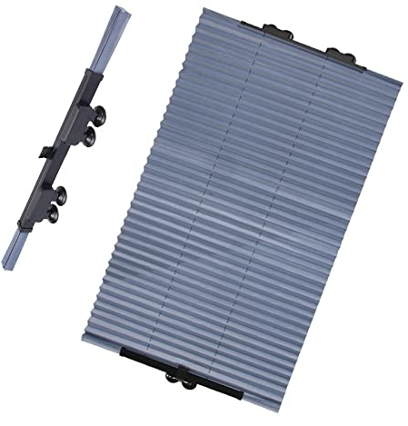 KGUDYS Sonnenschutz Rollo mit saugnäpfen,Blackout blind Shades,einziehbare tragbare jalousien,sichtschutzvorhänge für den Innenbereich,für balkone,Autos,kein Bohren erforderlich,65x140cm/25.6x55in