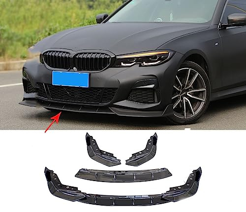 WEYEZE 3 STK Frontlippe Spoiler Frontspoiler für BMW 3 G20 G21 G28 2019-2022 M Sport 330i 340i 320i 320d 340d Auto FrontstoßStange Splitter Lippenspoiler Bodykit-SchutzzubehöR