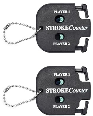 Desenda 2pcs Golf Score Indicator 2 Player Stroke Counter Clicker Portable Golf Handy Count Shot for Different Kinds of Competitions and Games