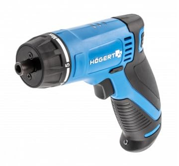 HÖGERT TECHNIK Cordless Screwdriver 7.2V with Li-Ion Battery 1.5Ah, 10 Nm Torque, LED Work Light, Compact Electric Screwdriver with Charger and Carry Case for DIY and Professional Use