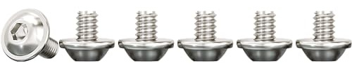 Drenky Tornillo de Cabeza Alomada con Brida Y Hexágono Interior, M3x6mm Tornillo a Máquina Acero Inoxidable A2 V2A Tornillos Roscados Totalmente pour Les Connexions Mécaniques, 50 Piezas