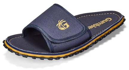 Gumbies Strider Unisex Slides, with Supersoft Cotton Adjustable Strap, Cotton Footbed & Recycled Rubber Sole - Comfort Guaranteed