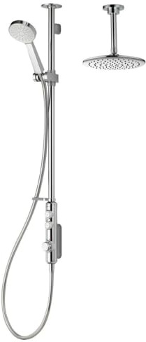 Aqualisa ISD.A1.EV.DVFC.23 iSystem Smart Shower Divert Exposed with Adjustable and Ceiling Fixed Heads - for HP/Combi Systems