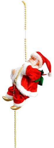 SDMAX Electric Climbing Santa Claus With Music, Battery Operated, Durable Construction, Compact And Portable, Easy To Use, Indoor And Outdoor Decoration, Red Colour