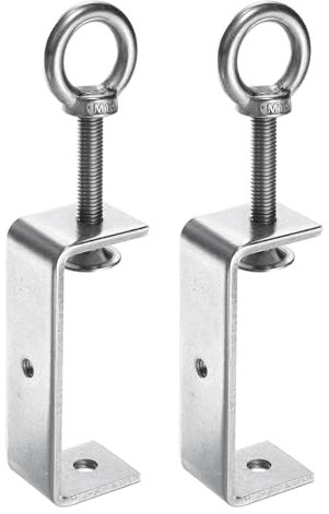 uxcell 2Pcs Stainless Steel C Clamp 100mm Wide Jaw Opening Wood Clamps for Woodworking Welding Building Household Mounting